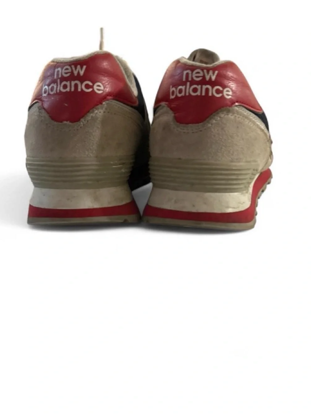 New Balance Beige Navy Red Men's Classic Sneakers